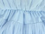 Eledobby Baby Girls Tutu Skirt with Diaper Cover 2 Pieces Newborn Pleated Tulle Skirts Headband Set Layered Bloomers Toddler Clothes for Birthday Photography Blue 0-6 Months (A01402-Blue-S-EUK11) - Image 4