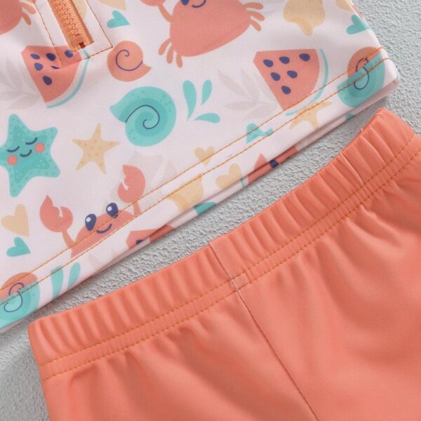 YILEEGOO Toddlers Baby Boys 3-Piece Swimsuit Trunk Rashguard Set and Sun Hat Short Sleeve Swimwear Bathing Suit Sunsuit Swim Shirt UPF 50+ - Image 7