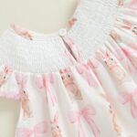 Geagodelia Toddler Baby Girls Easter Dress Bunny Embroidered My First Easter Baby Girl Outfit Ruffle Sleeve Summer Dresses - Image 5