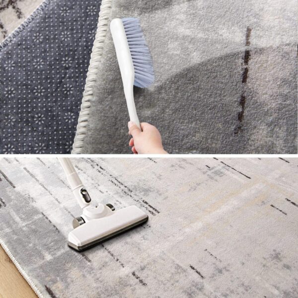 Tinyboy-hbq Area Rug Living Room Rugs Grey Modern Luxury Rug Soft Short Pile Carpet Modern Style Decorative Rugs for Living Room Bedroom (Grey/Beige, 120 x 160 cm) - Image 6