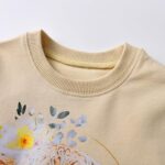 Awxoder Toddler Baby Girl Clothes Printed Design Tops + Floral Pants Little Girl Outfit Set - Image 2