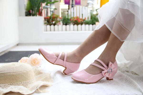 Princess Dress Up Shoes Girls' Mary Jane Shoes - Girls Party Pumps - Flower Girl Wedding Party Girls Sparkly Shoes - Image 6