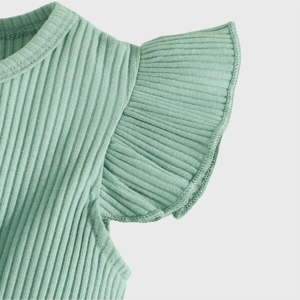 Similotey Toddler Baby Girl Summer Dress Floral Design Ruffle Dress for Baby Girls Sundress Outfits - Image 4