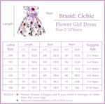 Cichic Girls' Party Flower Wedding Elegant Formal Dress 2-10 Years - Image 3