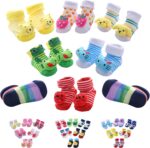 Baby Socks with Grips for Newborns and Toddlers, Non-Slip Toddler Socks, Infant, Boys and Girls, Soft Cotton Baby Socks 0-3,3-6, 6-12, 12-18 Months, Toddler Slipper Socks