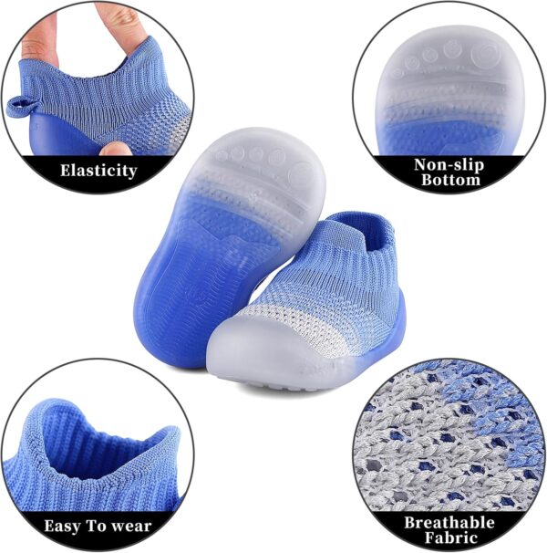 MASOCIO Baby Boys Girls Sock Shoes Infant Toddler First Walking Shoes Soft Rubber Sole Non Slip Shoes - Image 4