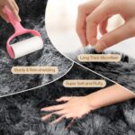 Rugs Living Room - 120x180cm Dark Grey Large Rug for Living Room - Ultra Soft Fluffy Shaggy Rugs for Bedroom, Indoor Nursery Carpets for Kids Room Home Decor, Non Shedding, Anti-Slip Backing - Image 4