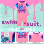 Disney Girls One Piece Swimming Costume, Full Kids Swimsuit - Girls Gifts - Image 3