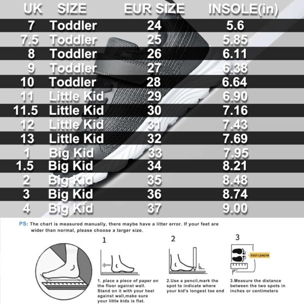 Raoendis Boys Girls Trainers Sneakers for Kids Running Tennis Shoes for Toddler/Little Kid/Big Kid - Image 2