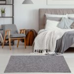 THE RUGS Low Pile Area Rugs – Modern Indoor Rugs for Living Room, Bedroom, Dining Room, Entryway – Non-Shedding (Grey, 60x110 cm) - Image 4