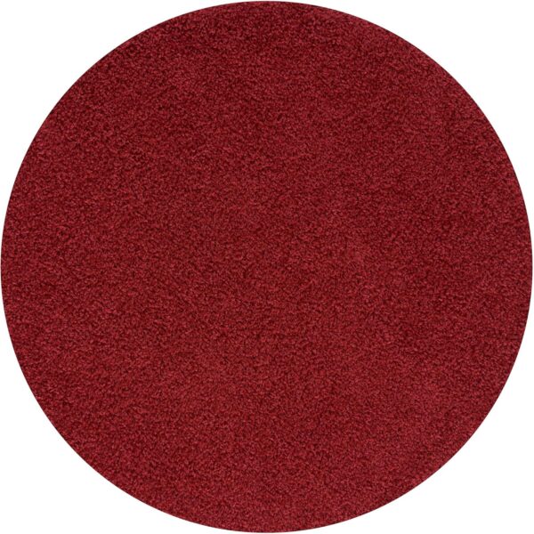 BORING PANDA Living Room Rug - Cosy, Soft and Easy-to-Clean Area Rugs for Bedrooms and Kitchens, (Red, 120 cm Round) - Image 7