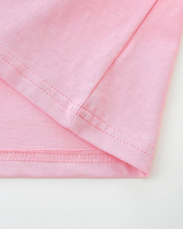 TCWWBB Toddler Girls Summer Short Outfits Clothes Set Kids Unicorn Bunny Animal Print Short Sleeve Cotton T-Shirt Dresses Tops and Shorts 2 Piece Crewneck Sleeveless Clothing Set Age 1-7 Years Old - Image 6