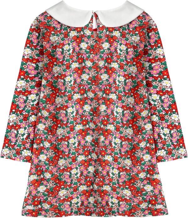 KAKU NANU Girls' Dresses Long Sleeve 2-7 Years Cotton Baby Girl Dress Tops A-Line Cartoon Casual Dresses - Image 3