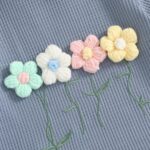 2Pcs Toddler Girl Summer Outfit Flower Print ​Crewneck Short Sleeve T-Shirts Tops And Floral Shorts Baby Girl Ribbed Bloom Flower Set - Image 6