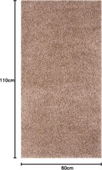 THE RUGS Living Room Rug - Shaggy Soft And Elegant Carpets For The Bedrooms And Kitchen, Easy To Clean, Many Different Sizes (60x110 cm, Beige) - Image 2