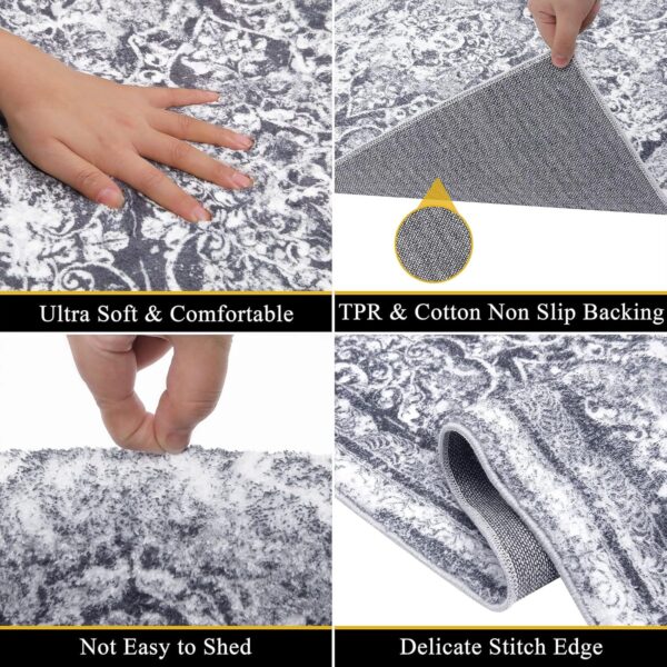 Large Boho Area Rug, 120 x 180 cm Mandala Modern Thick Carpet Rug, Washable Plush Fluffy Carpet Floor Rug, Anti-Skid indoor Chic Floor Mat for Bedroom Dining Room Lounges - Image 4