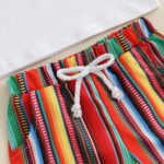 Toddler Kid Girls Summer Outfit Animal Embroidery Short Sleeve Top Colorful Stripes Elastic Waist Shorts Set 2Pcs Clothes Set - Image 6