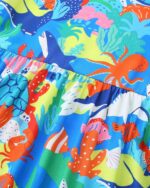 TCWWBB Girls Summer Dresses Unicorn Butterfly Floral Rainbow Casual Dress Polyester Shirt Short Sleeve Sleeveless Dress for Kids Age 2-8 Years Old - Image 5