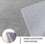 Ceneco Low Pile Rug,Grey Rug Living Room,Washable Short Pile Rugs for Bedroom,Non Slip Rugs for Dining,Thin Carpet for Kids Room,Office,Lounge Area Carpet (Grey, 60×120cm) - Image 3