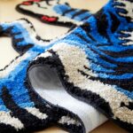 5x3.3ft Tibetan Tiger Area Rug Tufted High Pile XLarge Indoor Machine Washable Carpet with Nonslip TPR Backing - Bedroom, Bathroom, Living & Dining Room Home Décor - Image 3