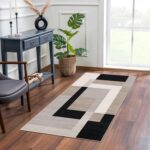 Hafaa Rugs Living Room - Area Rugs for Bedroom Modern Floor Carpet - Geometric style Durable Soft Touch Non Shedding Small Floor Rug Easy to Clean(40 x 60Cm, Milo Neutral) - Image 6