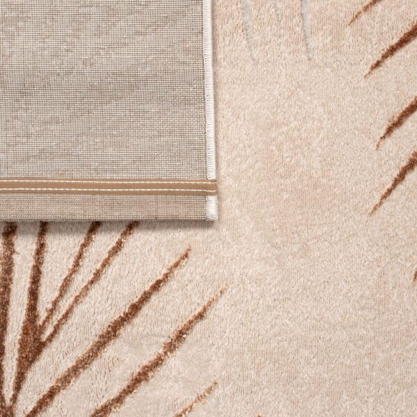 TT Home Low Pile Rug Area Rug Livingroom Carpet Square 3D Abstract Pattern, colour:Beige Ochre, Size:80x150 cm - Image 4