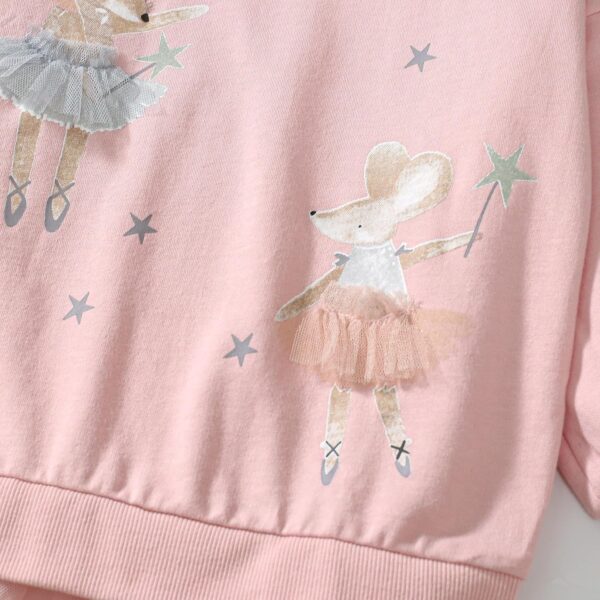 Girls Kids Outfits Clothes Set Toddler Cute Unicorn Bunny Bowknot Birthday Print long Sleeve Cotton Shirt jumper Dresses Tops Leggings Trousers Pants 2 Piece Clothing Set Age 1-7 Years Old - Image 4