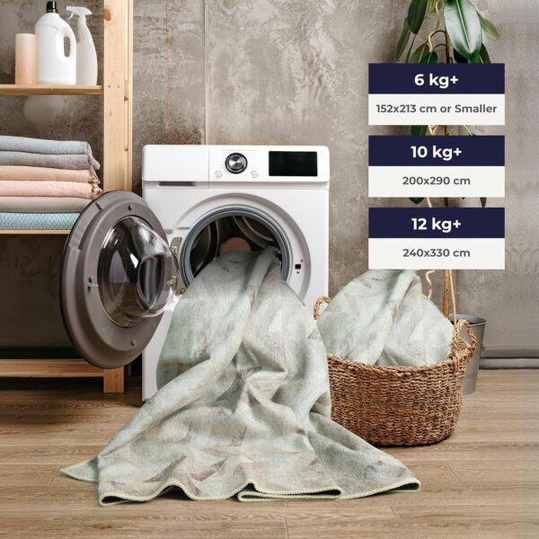 Arty Rugs Machine Washable Rug, 122x170cm, 75% Recycled Cotton, Short Pile, Non-Slip Backing, Non-Shedding, Area Rugs for Living Room, Bedroom, Kitchen, Hallway, Office, Antique Beige - Image 5