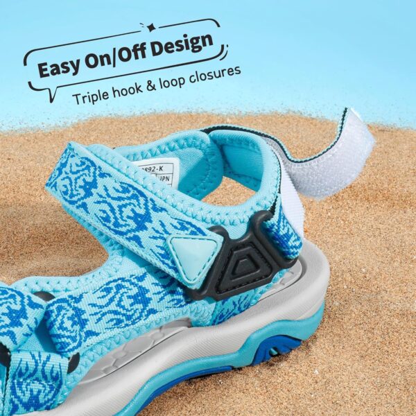 DREAM PAIRS Boys Girls Sandals Sports Outdoor Athletic Sandals for Kid Adjustable Strap Open Toe Summer Sneakers - Image 2