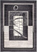 TAPISO Dream Area Rug Living Room Bedroom Grey Rectangular Shapes Grey Cream Light Dark Carpet Size - 130 x 190 cm (4ft3 x 6ft3) - Image 3