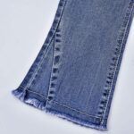 Peacolate 5-14 Years Little Big Girl Jeans Embroidered Denim Trousers Girls Wide Leg Jeans Spring Autumn Summer - Image 4