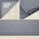 homeart Outdoor Rugs | Easy-Cleaning Indoor & Outdoor Area Rugs for Porch, Deck, Balcony, Garden, Picnic, Kitchen, Hallway | UV & Weather-Resistant Large Patio Rug Mats D.Blue Cream, 180 x 270 cm - Image 5
