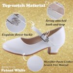 Princess Shoes Girls' Mary Jane Shoes - High Heel Girls Party Shoes - Wedding Party Girls Communion Shoes Ides Flower Girl Shoes - Versatile Flat Shoes - Image 5