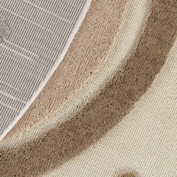 TT Home Kids Rug Carpet for Children Nursery Decor Boy Girl Soft 3D Sun Modern Soft, colour:Dark Cream Sand, Size:120 cm round - Image 4