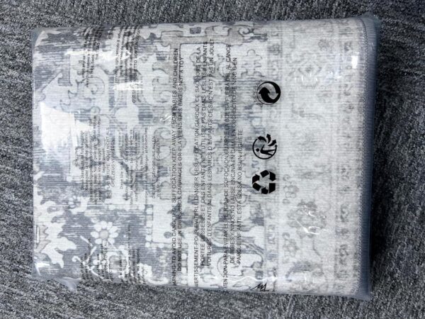 GENIMO Bohemian Rug 160x230cm Grey - Machine Washable Non-Slip Large Area Rug, Fade-Resistant Vintage Carpet for Living Room Bedroom | Non-Shedding Boho Design - Image 12