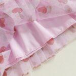 BYUSBAYA Toddler Girls Valentines Tutu Dress Sleeveless Heart Print Layered Ruffles Tulle Cake Dress Wedding Ball Gown Dress - Image 6