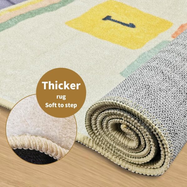 Rainbow Sky Hopscotch Game Rugs, Kids Bedrooms Rugs, Kids Play Mat Soft Floor Carpet for Bedroom Playroom Nursery,Great Gift for Girls & Boys (Rainbow Hopscotch, 120 * 170 CM) - Image 6