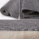 THE RUGS Low Pile Area Rugs – Modern Indoor Rugs for Living Room, Bedroom, Dining Room, Entryway – Non-Shedding (Grey, 60x110 cm) - Image 5