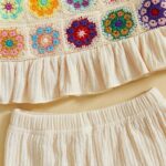 Baby Girl Summer Outfit Floral Crochet Ruffle Sleeveless Camisole Tops Trousers Kids Girl Clothes - Image 7