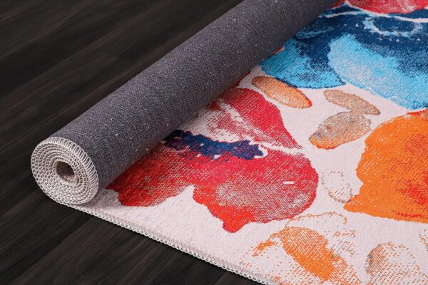 DAPHNE HOME DECOR Machine Washable Area Rugs, 120X180 CM, For Kitchen, Bedroom, Dining Room and Living Room Non Slip Area Rugs | Soft Short Pile | Kid Pet Friendly Rug (Floral - Daisy) - Image 4