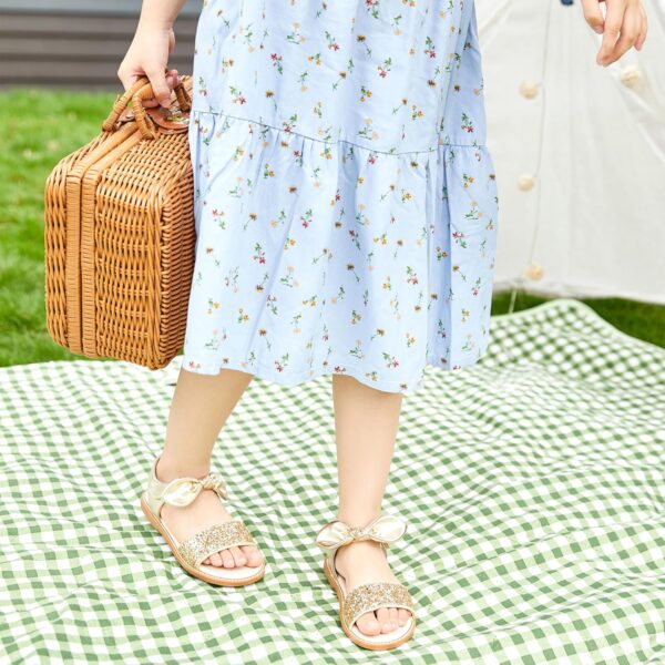 Kiderence Toddler Girls Sandals Little Girls Kids Summer Shoes Toddler Sandals - Image 3