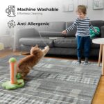 Arty Rugs Machine Washable Rug, 200x290cm, 75% Recycled Cotton, Short Pile, Non-Slip Backing, Non-Shedding, Area Rugs for Living Room, Bedroom, Kitchen, Hallway, Office, Silver Grey - Image 2