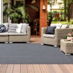 homeart Outdoor Rugs | Easy-Cleaning Indoor & Outdoor Area Rugs for Porch, Deck, Balcony, Garden, Picnic, Kitchen, Hallway | UV & Weather-Resistant Large Patio Rug Mats D.Blue Cream, 180 x 270 cm - Image 4