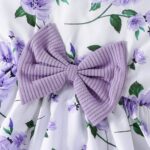 Girl Dress Toddler Long Sleeve Dresses A-line Floral Casual Party Dress with Cardigan Sets for Little Big Kids 4-13 Years - Image 5