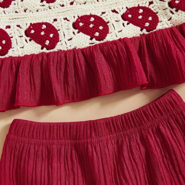 Baby Girl Summer Clothes Cute Sleeveless Floral Crochet Tank Top with Loose Trousers Set Newborn Toddler Girls 2 Piece Outfits - Image 5