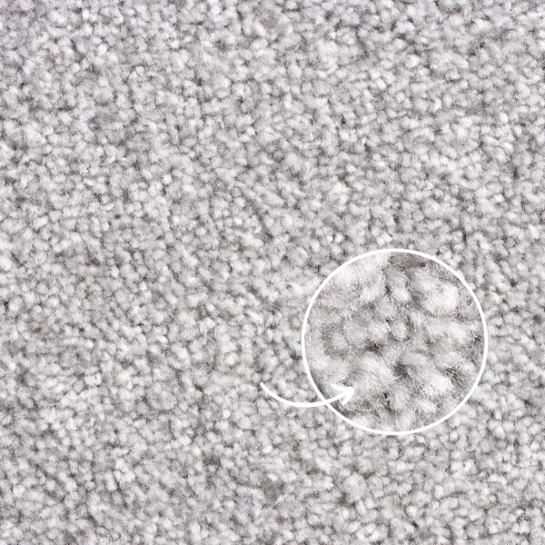 Tuda Carpets | Barrati 15mm Saxony Pile Carpet with Hessian Action Back | Cloud Grey (74) - 5m x 8.5m (16ft4" x 27ft10") - Image 2