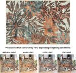 Arty Rugs Machine Washable Rug, 240x330cm, 75% Recycled Cotton, Short Pile, Non-Slip Backing, Non-Shedding, Area Rugs for Living Room, Bedroom, Kitchen, Hallway, Office, Peach & Dark Khaki - Image 7