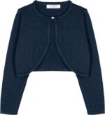 Girls Long Sleeve Cardigan Childrens Kids Bolero Shrug