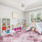 FVVRAX Area Rugs Living Room Rug, Soft Fluffy Shaggy Bedroom Rug Floor Carpet, Large Carpets for Kids Girls Dorm Nursery Bedside Rug, 140x200cm, Tie Dyed Dark Pink - Image 2