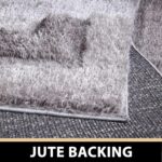 renoazul® Shaggy Washable High Pile Bordered Rug, 160 x 230 cm, Trani Silver, Shaggy Area Rug for Baby Room, Nursery or Kids Room - Image 4